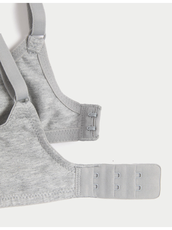 Marks & Spencer Памучни сутиени с подплънки, 3 броя, размер. A-E Marks & Spencer зелен