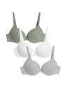 Marks & Spencer Памучни сутиени с подплънки, 3 броя, размер. A-E Marks & Spencer зелен