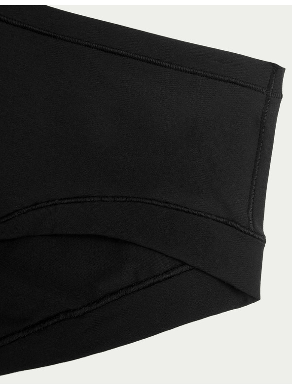 Marks & Spencer Къси панталони от модал с ниска талия и технология Flexifit™, 3 броя Marks & Spencer черно