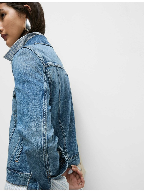 Marks & Spencer Дънково яке със стреч Marks & Spencer тъмносиньо