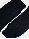 Marks & Spencer Чорапи от чист памук, 3 чифта Marks & Spencer тъмносини