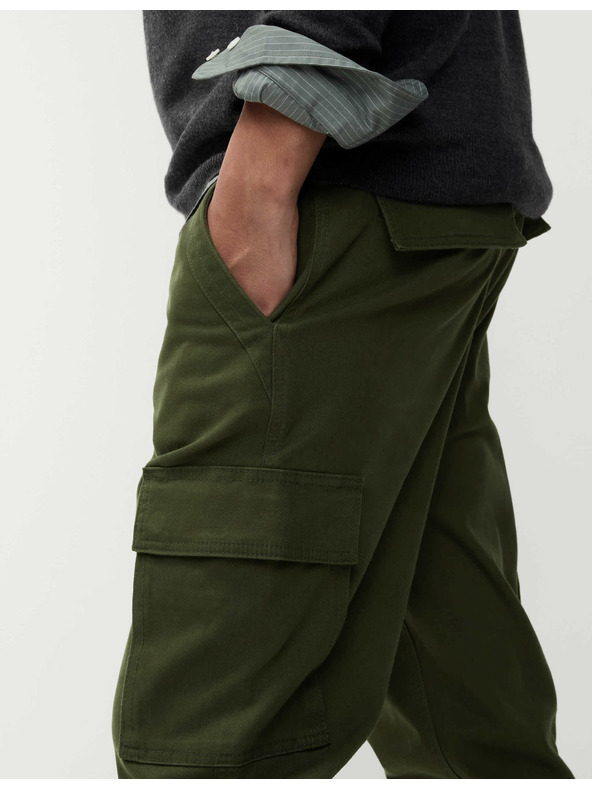 Marks & Spencer Разтегателен панталон с джобове, леко заострена кройка Marks & Spencer зелен