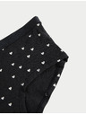 Marks & Spencer Шорти с висок дял памук и принт със сърце, 7 броя (5–16 години) Marks & Spencer черна