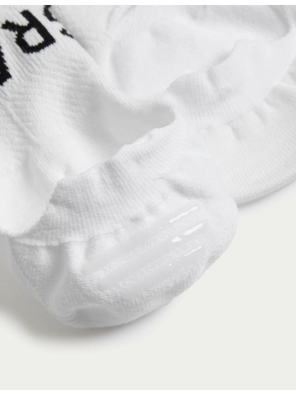 Marks & Spencer 3 бр. невидими стелки за маратонки Trainer Liners™ от смес Supima® памук Marks & Spencer бели