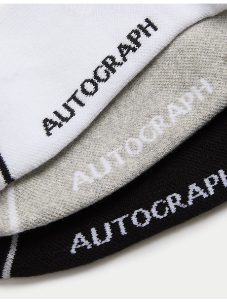 Marks & Spencer Къси чорапи от смес Supima® памук 3 броя