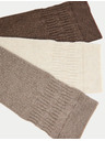 Marks & Spencer 3 чифта чорапи с нежен ръб Marks & Spencer кафяви