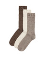Marks & Spencer 3 чифта чорапи с нежен ръб Marks & Spencer кафяви