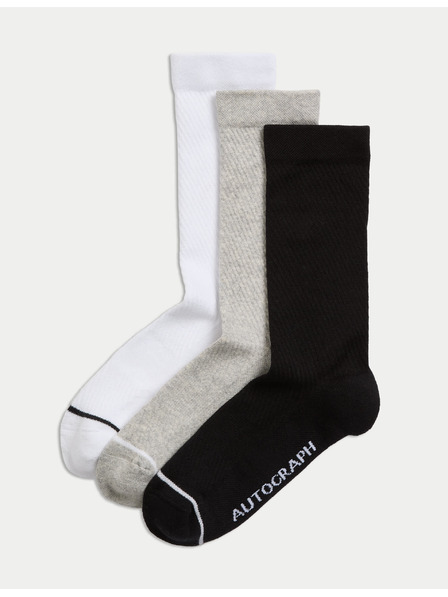 Marks & Spencer Спортни чорапи от смес Supima® памук, 3 бр. Marks & Spencer многоцветни