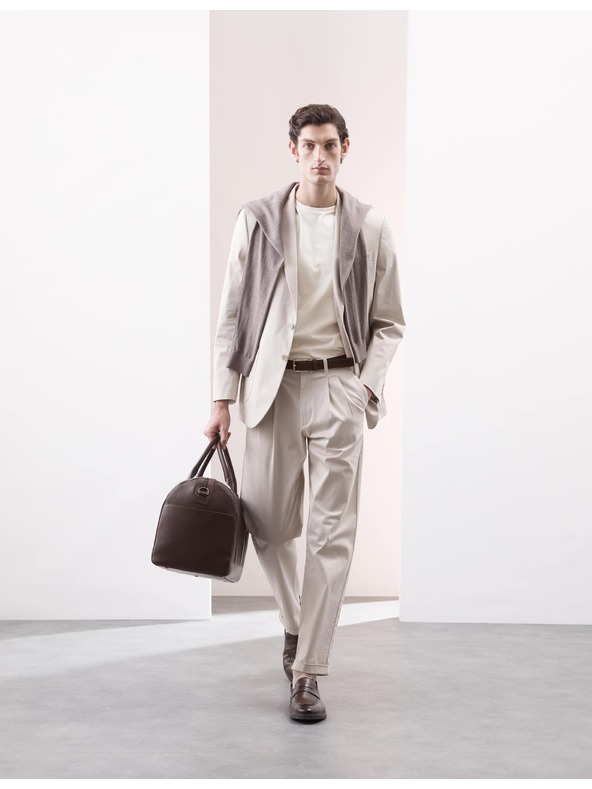 Marks & Spencer Тениска от премиум памук, тесен модел Marks & Spencer в цвят крем