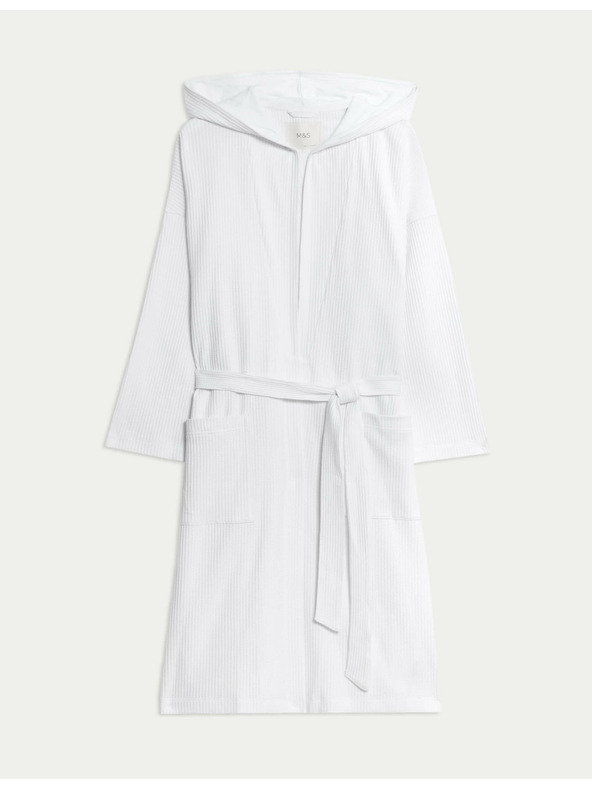 Marks & Spencer Удобен джърси халат с вафлен десен Marks & Spencer