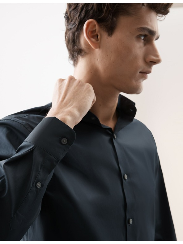 Marks & Spencer Риза с тесен силует Marks & Spencer тъмносиня