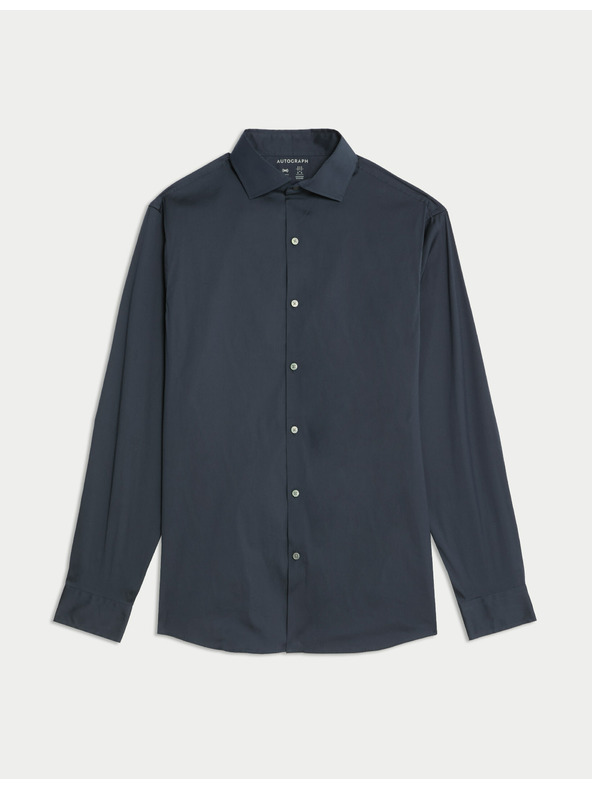 Marks & Spencer Риза с тесен силует Marks & Spencer тъмносиня