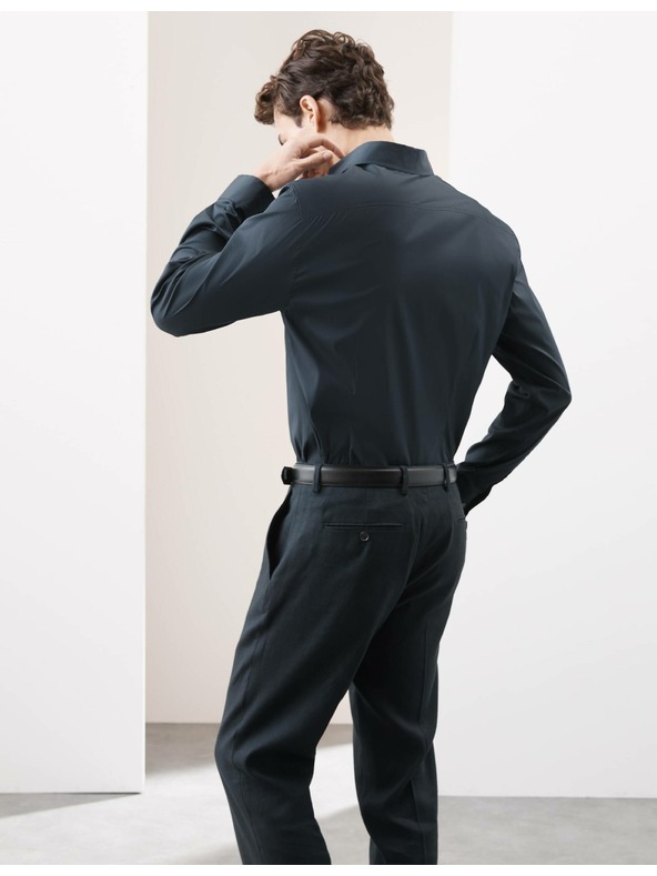 Marks & Spencer Риза с тесен силует Marks & Spencer тъмносиня