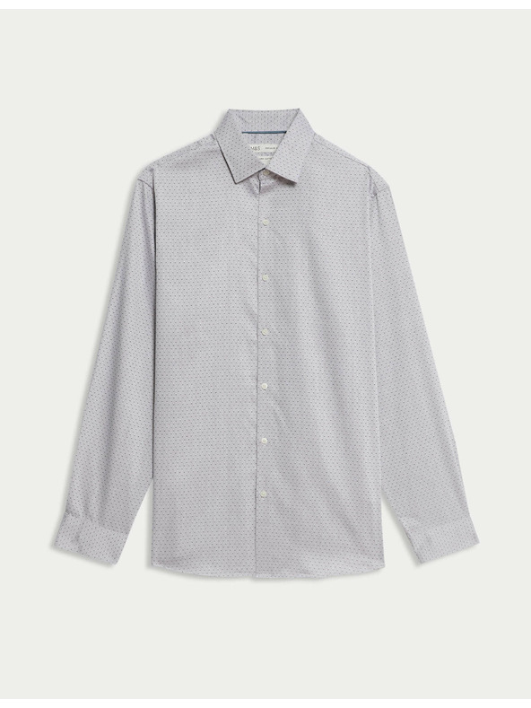 Marks & Spencer Риза с нормален силует от чист памук Marks & Spencer лилава