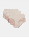 Marks & Spencer Бикини до талията Body Soft™, комплект 3 бр. Marks & Spencer бежово