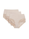 Marks & Spencer Бикини до талията Body Soft™, комплект 3 бр. Marks & Spencer бежово