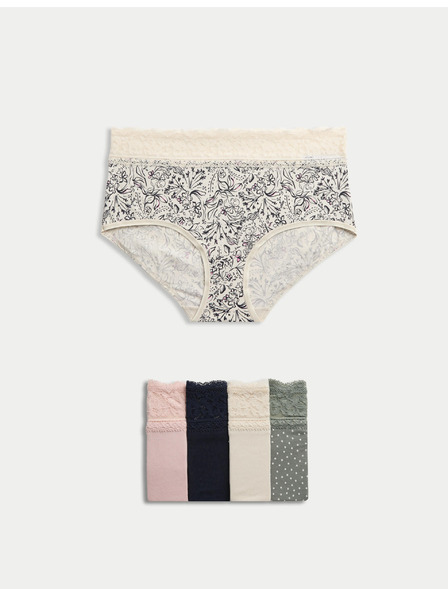 Marks & Spencer Къси панталони с висока талия 5 бр. Marks & Spencer зелена