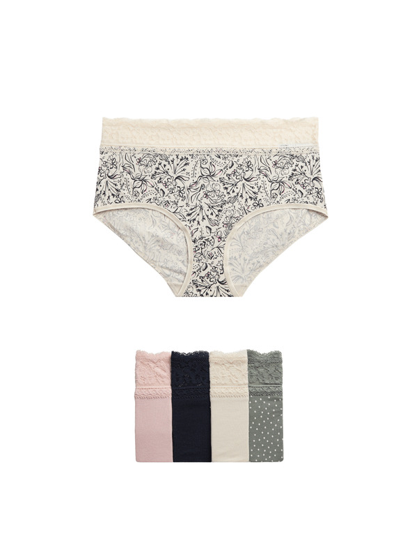 Marks & Spencer Къси панталони с висока талия 5 бр. Marks & Spencer зелена