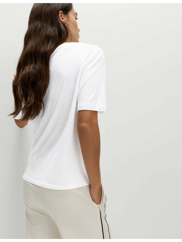 Marks & Spencer Свободна риза от памук и модал Marks & Spencer, бяла