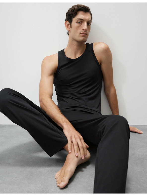 Marks & Spencer Горнище без ръкави от Supima® памук и модал Marks & Spencer черно