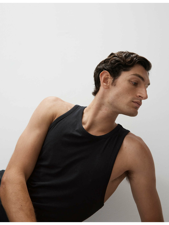 Marks & Spencer Горнище без ръкави от Supima® памук и модал Marks & Spencer черно