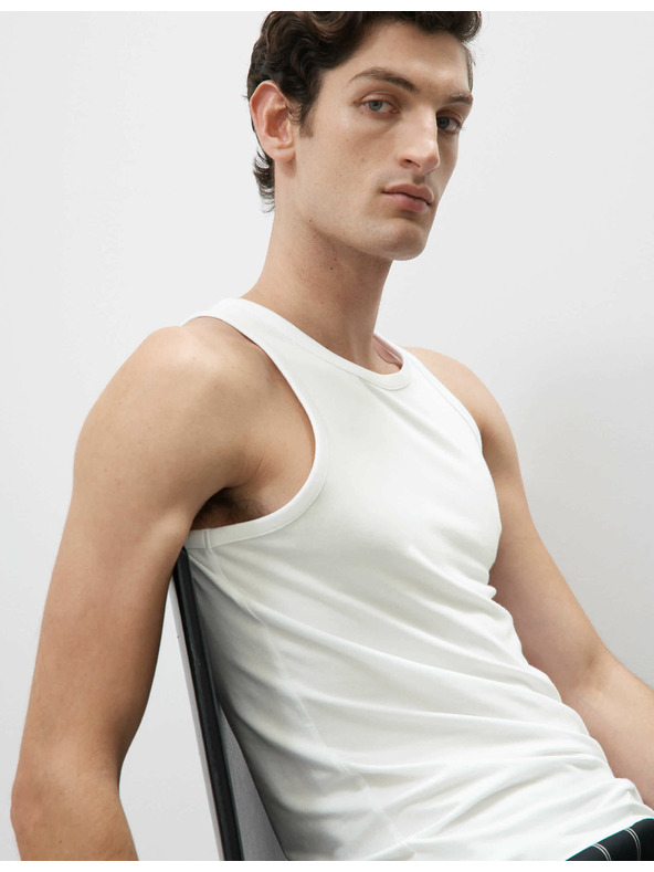 Marks & Spencer Горнище без ръкави от Supima® памук и модал Marks & Spencer бяло