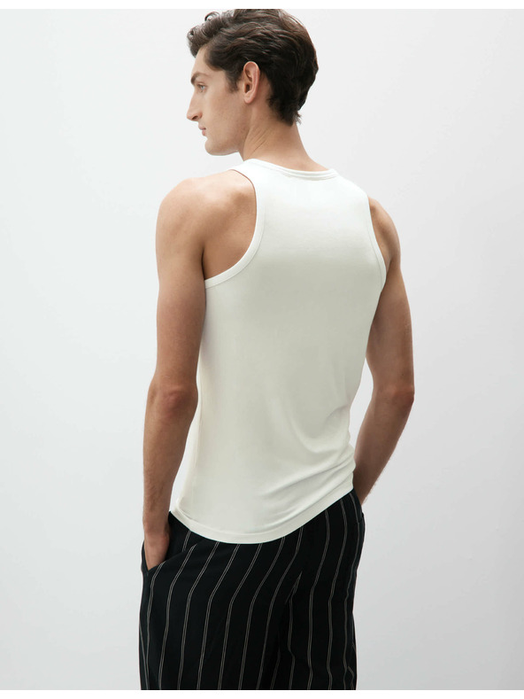 Marks & Spencer Горнище без ръкави от Supima® памук и модал Marks & Spencer бяло