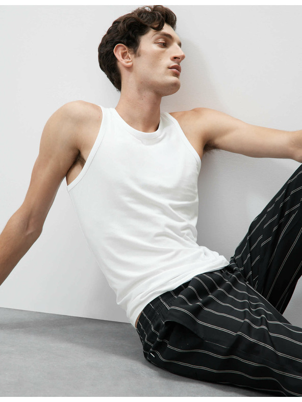 Marks & Spencer Горнище без ръкави от Supima® памук и модал Marks & Spencer бяло