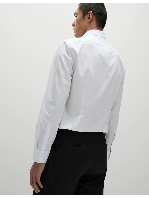 Marks & Spencer Риза с тънка кройка, лесна за гладене Marks & Spencer бяла