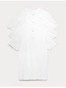 Marks & Spencer Комплект от три мъжки основни тениски в бяло с технология Marks & Spencer Cool & Fresh™