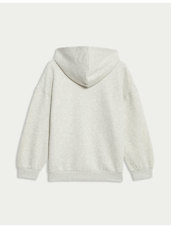 Marks & Spencer Суитчър с качулка, цип и висок процент памук (6–16 години) Marks & Spencer сив