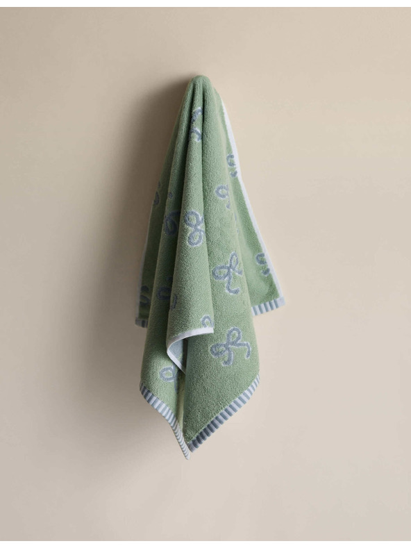 Marks & Spencer Хавлия от чист памук с панделка Marks & Spencer зелена