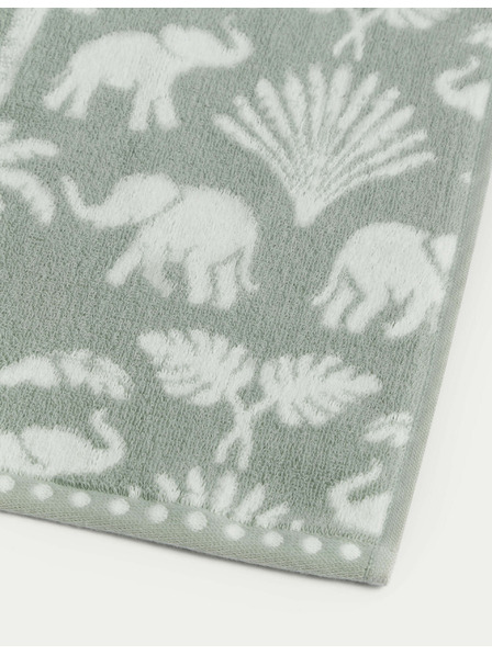 Marks & Spencer Хавлия от чист памук с мотив на слон и палми Marks & Spencer зелена