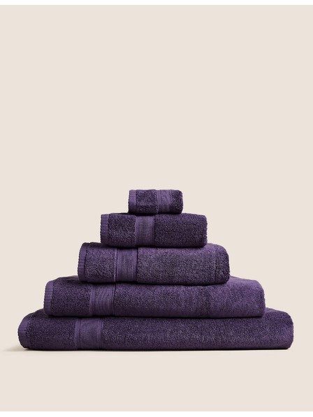 Marks & Spencer Извънредно нежна антибактериална хавлия от чист памук Marks & Spencer лилава