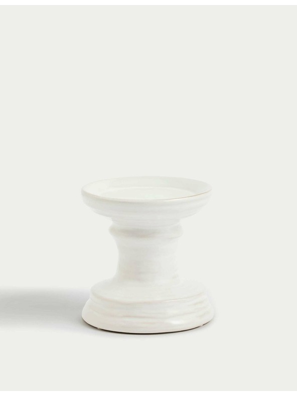 Marks & Spencer Керамичен свещник Marks & Spencer бяла