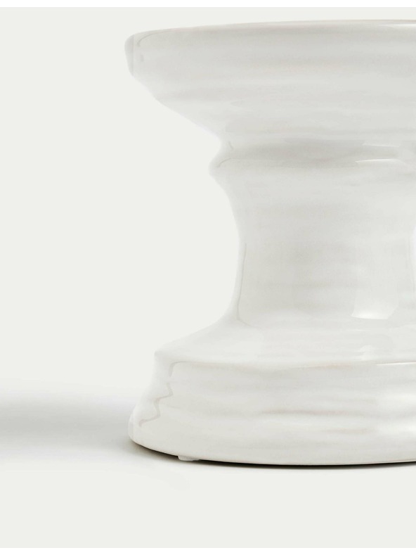 Marks & Spencer Керамичен свещник Marks & Spencer бяла