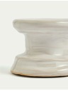 Marks & Spencer Керамична поставка за свещ и чаена свещ Marks & Spencer бяла