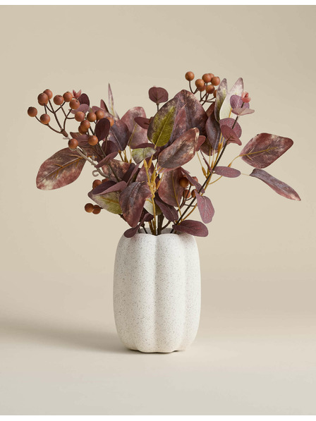 Marks & Spencer Изкуствена есенна аранжировка в керамична саксия Marks & Spencer бяла