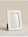 Marks & Spencer Фото рамка с керамична панделка 4x6 инча Marks & Spencer бяла
