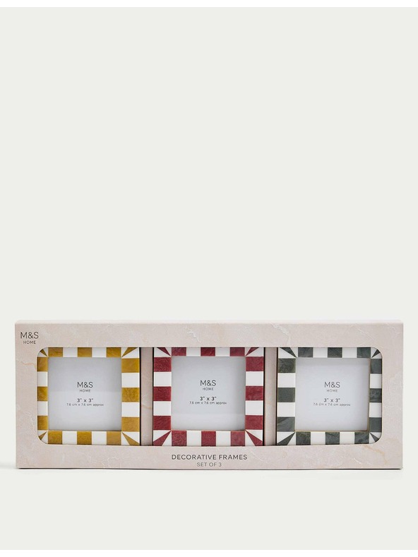 Marks & Spencer Комплект от 3 бр. фото рамки 8 x 8 см Marks & Spencer многоцветна