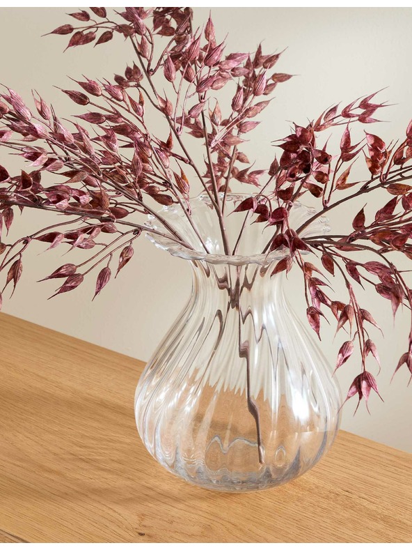 Marks & Spencer Стъклена ваза с букет Marks & Spencer бежова