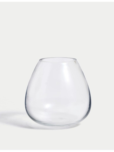 Marks & Spencer Малка стъклена ваза във формата на сълза Marks & Spencer бежова