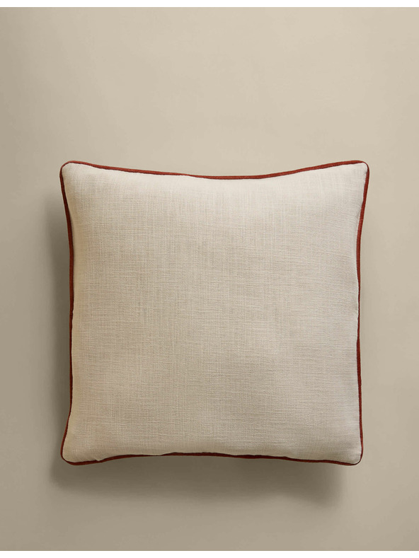 Marks & Spencer Възглавница от чиста памучна материя с цветна бродерия Marks & Spencer екрю