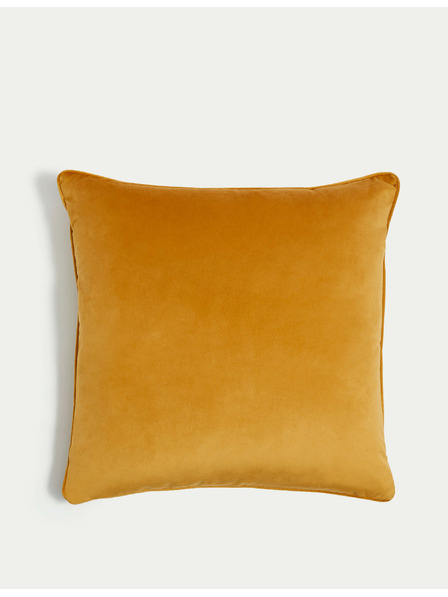 Marks & Spencer Кадифена възглавничка с кант Marks & Spencer жълта