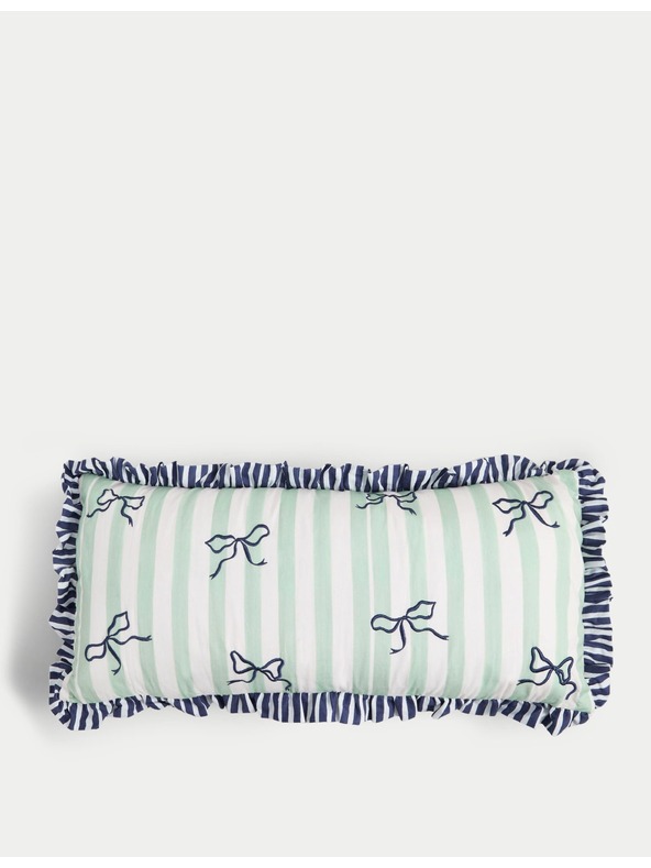 Marks & Spencer Възглавница за глава с ленти, с висок дял памук Marks & Spencer зелена