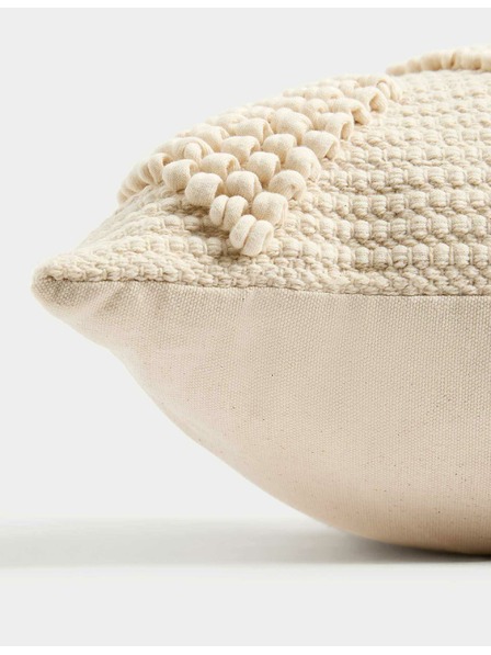 Marks & Spencer Възглавница от чист памук с бродерия и геометричен десен Marks & Spencer сметанова