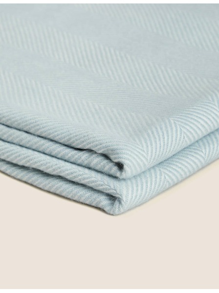 Marks & Spencer Плед с рибен скелет десен Marks & Spencer синя