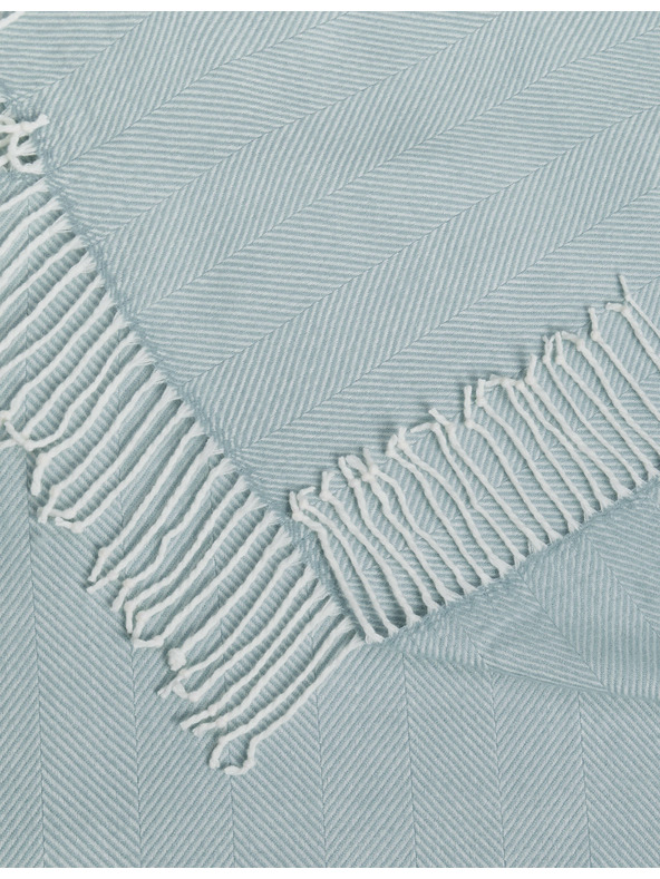 Marks & Spencer Плед с рибен скелет десен Marks & Spencer синя