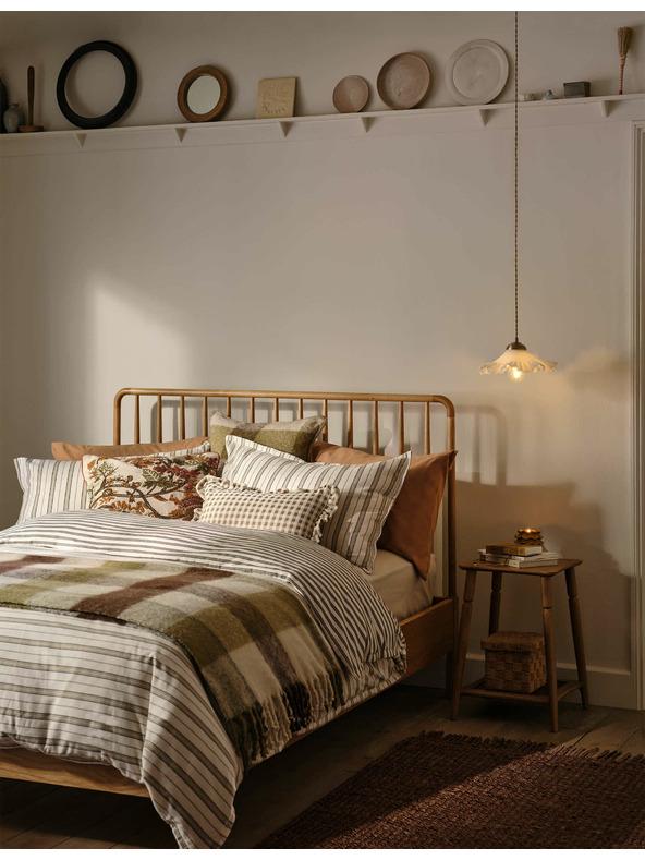 Marks & Spencer Каре плед от изкуствен мохер Marks & Spencer зелена