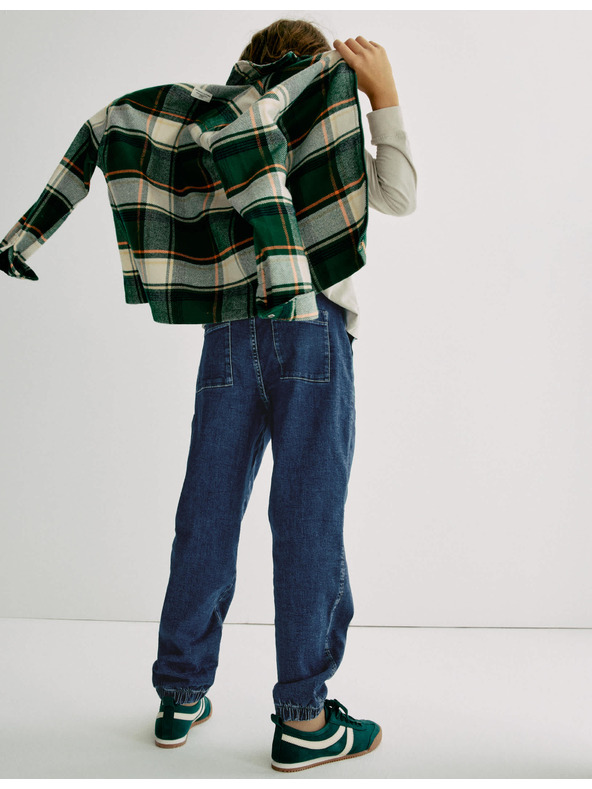 Marks & Spencer Спортно-деним панталони с висок дял памук (6-16 години) Marks & Spencer морскосиня